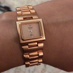 OMAX rose Gold watch
